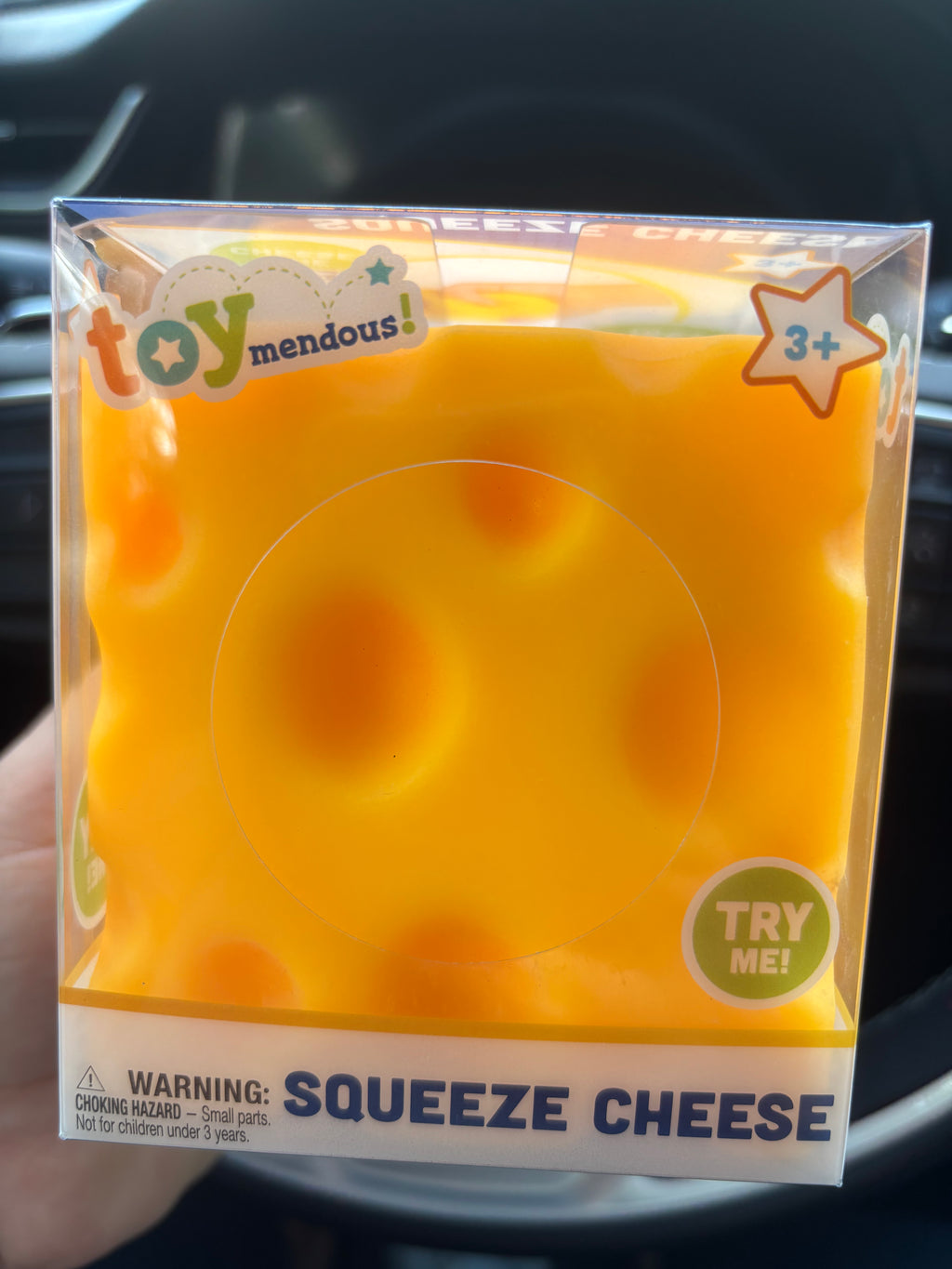 Squeeze Cheese Toy - Yellow Stress Plush for Kids